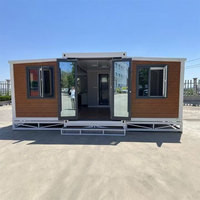 Maison conteneur extensible de 40 pieds, pliable, transportable, économisez 70 %, ignifuge, étanche, pour maisons conteneurs prêtes à vivre, 2 chambres