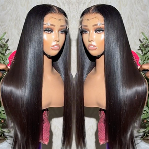 Parrucche in <span class=keywords><strong>Capelli</strong></span> Umani Vergini Vietnamiti Lisci al 100%, Parrucche Frontali in Pizzo HD Trasparente, Parrucche Senza Colla Pronte all'Uso - Product Image 1