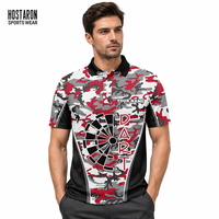 HOSTARON Vente en gros de t-shirts polo respirants à séchage rapide 100% polyester pour fléchettes, chemises personnalisées