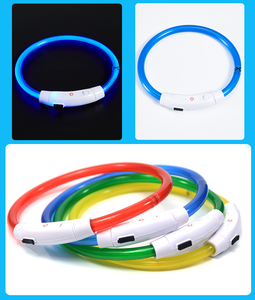 Luces fluorescentes Rojas Neón Intermitente Resplandeciente Carga USB LED <span class=keywords><strong>Collar</strong></span> para perro mascota - Product Image 6