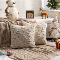 Housse de coussin décorative en peluche douce et moelleuse pour sapin de Noël, style bohème pour canapé, chambre à coucher, décoration de la maison, cadeaux du Nouvel An