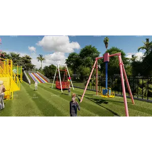 Hanlin Design Landscape Structures Playground Equipment Children's Paradise Slide Playground Sets Outdoor Equipment