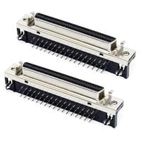 Connecteur femelle SCSI 68 broches de haute qualité Type DIP à angle droit pas de prise 1.27mm PCBA connecteur SCSI 68 broches