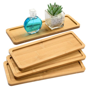 Plateau de service en bambou à quatre directions, motif bois, écologique, pour desserts, service à thé, fruits, usage domestique - Product Image 3