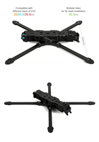 Kit de châssis de drone FPV en fibre de carbone Axisflying 10 pouces pour la course en freestyle, l'inspection agricole, châssis Manta 10'' X Lite
