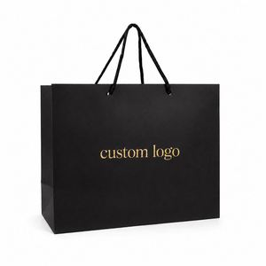 Customized Small <b>Large</b> Paper <b>Gift</b> With Logo Luxury Boutique Retail Shopping <b>Bags</b> for Clothes Cosmetics Shoes Packaging - Product Image 1