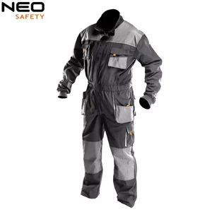 Vente en gros de vestes et pantalons de mécanicien en <span class=keywords><strong>coton</strong></span> pour hommes, deux pièces, uniformes de travail avec logo - Product Image 5