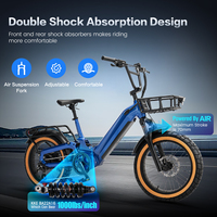 Vélo électrique Mario City Bike 250W avec moteur arrière, batterie lithium 15AH intégrée, cadre bas, suspension intégrale