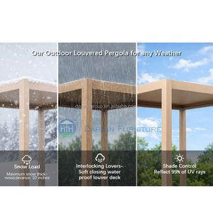 Pérgola de Aluminio Personalizable con Techo Impermeable, Toldo Bioclimático para Jardín, Patio o Terraza, Pérgola Retráctil - Product Image 4