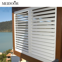 Volets de sécurité verticaux à lamelles réglables, télécommande, volets en aluminium pour usage extérieur, entretien réduit