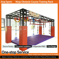 Divertido Circuito de Obstáculos Ninja Warrior - Equipo de Expansión de Aptitud Física para Niños, Uso Escolar, Material de Acero, 1-20 Usuarios