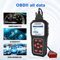 Analyseur de moteur KW818 avec logo personnalisé disponible, scanner OBD2, outil de diagnostic, lecteur de code automobile