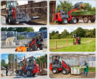 Youngbison Neue Mini-Lader für Landwirtschaft 2,2 Tonnen Diesel Kleiner Kompaktlader 4x4 Radlader mit Hoher Grabkraft