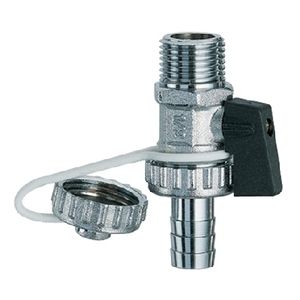 Rubinetto di scarico cromato per caldaia da 1/2 pollice con connettore per tubo flessibile per uso idraulico - Product Image 1