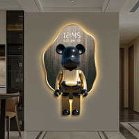 Peinture décorative de dessin animé, horloge numérique à écran électronique, tableau mural, sculpture exquise, peinture lumineuse
