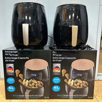 En stock, friteuse à air électrique 6L 1800W avec écran LCD, protection contre la surchauffe, sans fumée, saine, économie d'huile, pour la maison, KA03001