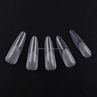 NADECO French Oval Round Dual Form Nail Tips Gel Extension Full Cover Nail Molds for Nail Art Design Salon & DIY