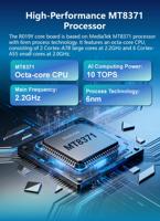 Carte mère de jeu Hper Mini ITX MT8371 pour CPU Mali-G57 GPU LPDDR4X RAM Wi-Fi 6