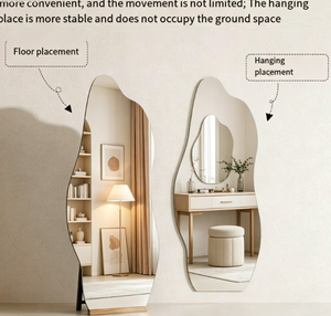 Premium Safety Film & Rounded <b>Corners</b> Shatterproof Full Body Mirror Wall Mountable Design for Kids Room Nursery Playroom Gym - Product Image 5