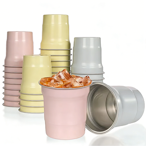 Tasses à café en métal réutilisables pour le camping, OEM, 9, 12, 16, 20, 32 oz, couleur personnalisée, mug en aluminium pour la bière - Product Image 4