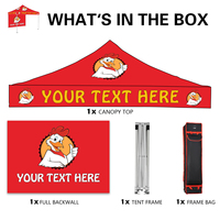 Maxcanopy Ensemble de Chapiteaux Personnalisés 10x10 en PC/Acier pour Événements Extérieurs, Festivals de Cuisine de Rue, Salons Professionnels et Pack Publicitaire