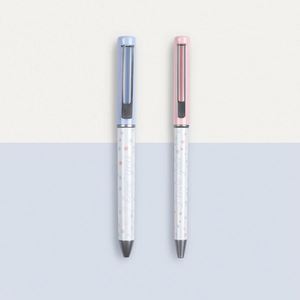 Cute Couple Blue and Pink Metallic Ballpoint <b>Pen</b> with Custom Logo 0.5mm Writing Width Wholesale for Schools and Office Use - Product Image 2