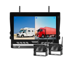 Kit de caméra de recul sans fil pour voiture et camion avec enregistrement DVR infrarouge HD vision nocturne 2 canaux, caméra avant et arrière - Product Image 1