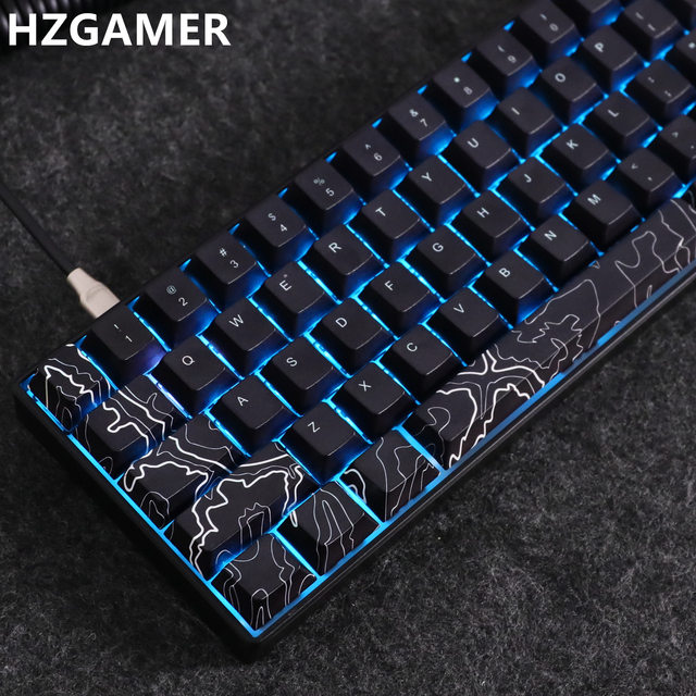 HZGAMER 60 Percent Mechanical Gaming Keyboard Ergonomic Durable Detachable Type-C Cable Mini Gaming Keyboard with Red Switches