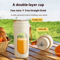 Portable multifonctionnel électrique presse-agrumes friteuse ménage appareil de cuisine Transparent jus tasse petit sans fil en plastique