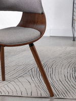 Chaise de salle à manger Jianyi minimaliste moderne nordique en bois massif avec revêtement en cuir PU, démontable, pour la maison, l'hôtel et la terrasse