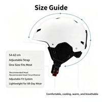 Casque de ski avec lunettes intégrées, ensemble de lunettes de neige grande taille, équipement complet, matériau ABS, modèle 2024 pour tous