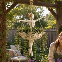 Pots suspendus créatifs en résine pour plantes, suspensions décoratives, jardinières suspendues « Dancing Lady » pour balcon, pots à fleurs pour succulentes, balcon