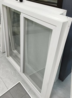 Fenêtre coulissante pour maison moderne en vinyle de style américain UPVC/PVC cadre en plastique avec maille anti-moustiques à vendre
