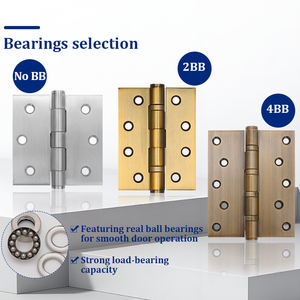 耐久性のある 304/201 ステンレス鋼のバットドアヒンジ 180 度 6 穴高耐荷重簡単な取り付けドアヒンジ - Product Image 2