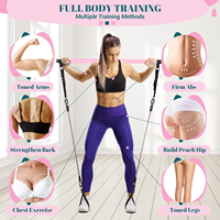 GEDENG Kit de barre de fitness portable 2 sections haute résistance en TPE/Latex/Caoutchouc pour Yoga, Pilates et exercices intérieurs