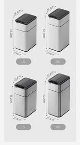ELPHECO <strong>20L</strong> Smart Sensor Trash <strong>Bin</strong> with Trash Bag Auto-Placing Function, 430 Stainless Steel Touchless Waste <strong>Bin</strong> - Product Image 4