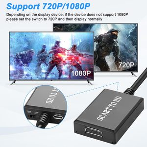 Adaptateur Mini SCART 1080p avec synchronisation audio-<span class=keywords><strong>vidéo</strong></span> compatible avec DVD/VCR/PS2/Console de jeux rétro, convertisseur SCART vers HDMI - Product Image 5