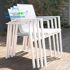 Удобные водонепроницаемые штабелируемые уличные стулья, высококачественные уличные обеденные стулья Foshan, высококачественное садовое кресло для внутреннего дворика (51322A)