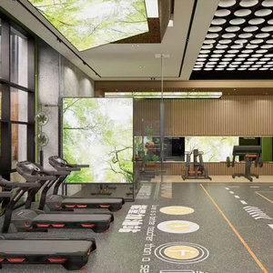 定制360个人训练健身房地垫现代聚氯乙烯多功能健身图案儿童防滑点击乙烯基 - Product Image 6