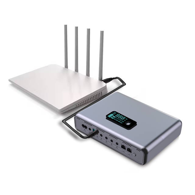 199.8Wh LiFePO4 Mini DC UPS with USB a DC5521 POE Outputs 5V to 48V Backup Power for WiFi Router Modem CCTV Camera IoT Devices