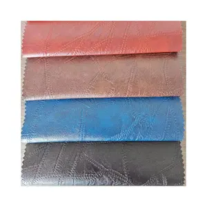 Luxury printed logo embossed texture beautiful colorful pvc leather car fabric leather