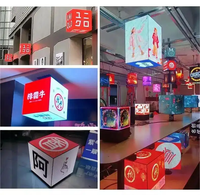 Pantalla LED de pared de vídeo P4, cabina de DJ, letreros electrónicos, pantalla LED de cubo magnético para interiores y exteriores para publicidad de tienda