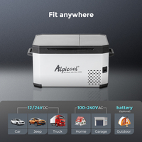 AD55 Alpicool Camping 12V DC/AC Compresseur Réfrigérateur de voiture à double zone Congélateurs électroniques portables Mini réfrigérateur Voiture Maison Double usage
