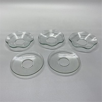 Support de bougie circulaire en verre transparent, anti-goutte, avec accessoires coniques, idéal pour la décoration intérieure - Vente chaude