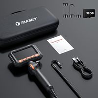 Endoscope articulé à 2 axes avec écran IPS de 4,3 pouces, caméra d'inspection industrielle numérique à double objectif de 3,9 mm