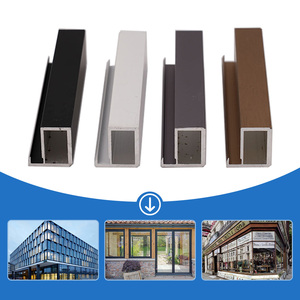 חלונות דלת אלומיניום פרופיל אלומיניום מלבן ארון מטבח ארון ארונות דק פרופיל שחול דק - Product Image 1