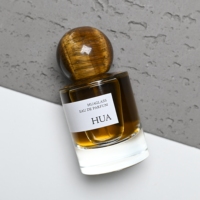 Flacon de parfum rond en verre 30ml 50ml 100ml avec bouchon en cristal de pierre, flacon de parfum de luxe vide, emballage de parfum personnalisé