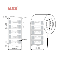 Etiqueta/etiqueta/pegatina H9 9662 /9640, chip de largo alcance pasivo UHF Rfid