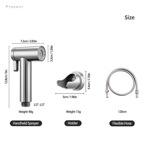 PINEBAY High Quality Bathroom ABS <strong>Bidet</strong> Sprayer Set WC Brushed Nickel Handheld Douche <strong>Spray</strong> Shower Woman Baby Toilet Shattaf - Product Image 2