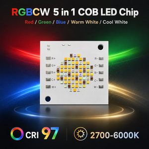 Chip LED COB RGBCW Bridelux/Epistar 4046 200W, CRI 97, 2700K-6000K, Array LED 5in1 per Teste Mobili da Palcoscenico e Studi <span class=keywords><strong>TV</strong></span> - Product Image 3